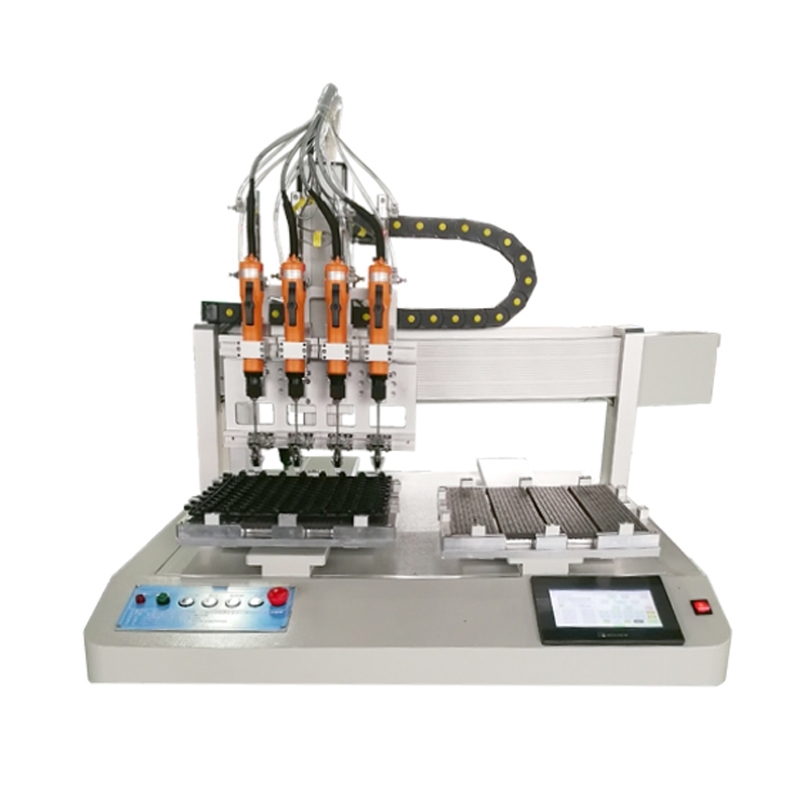 吹氣式全自動鎖螺絲機多電批雙平臺線路板螺絲機